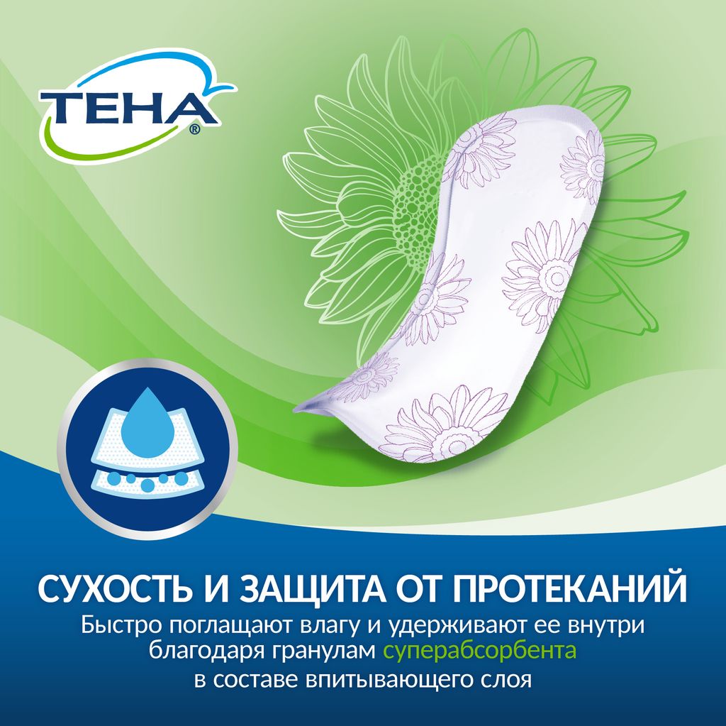 Тена Lady Active Mini Урологические прокладки, прокладки урологические, 2 капли, 20 шт.