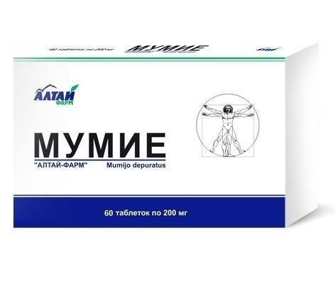 Мумие, 0.2 г, таблетки, 60 шт.