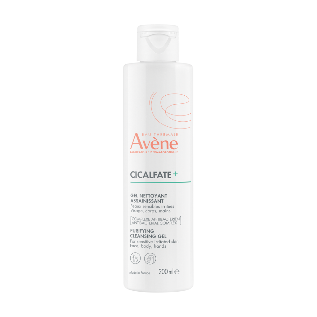 фото упаковки Avene Cicalfate Гель очищающий, для чувствительной и раздраженной кожи, 200 мл, 1 шт. фото упаковки Avene Cicalfate Гель очищающий
