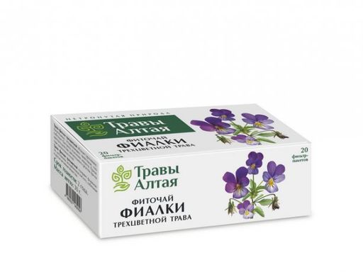 Травы Алтая Фиалка трава, фиточай, 1,5 г, 20 шт.