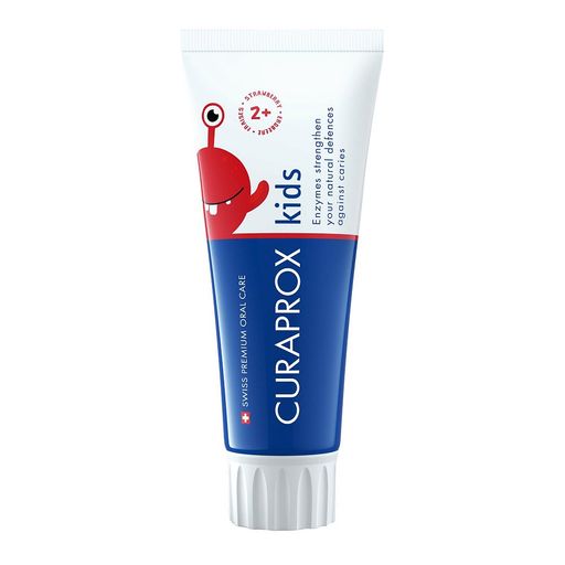 Curaprox Kids Зубная паста, для детей старше 2 лет, клубника, 60 мл, 1 шт.