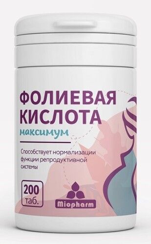 Фолиевая Кислота Максимум, таблетки, покрытые оболочкой, 200 шт.